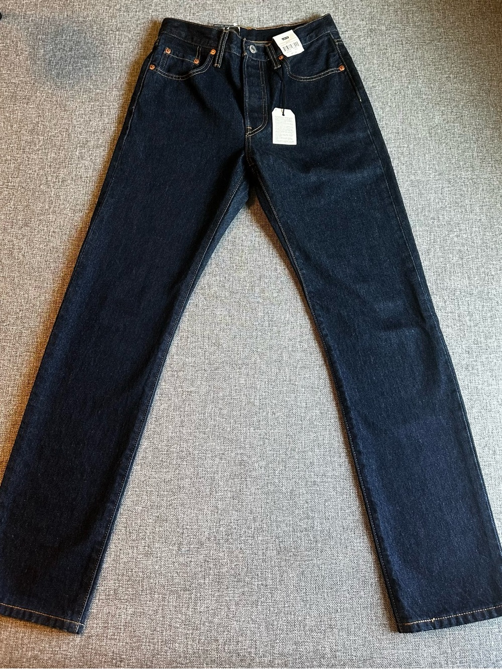 Levi’s 501 Original Jeans W25 L30 Big E Premium Dark Wash NWT 2021 Button Fly